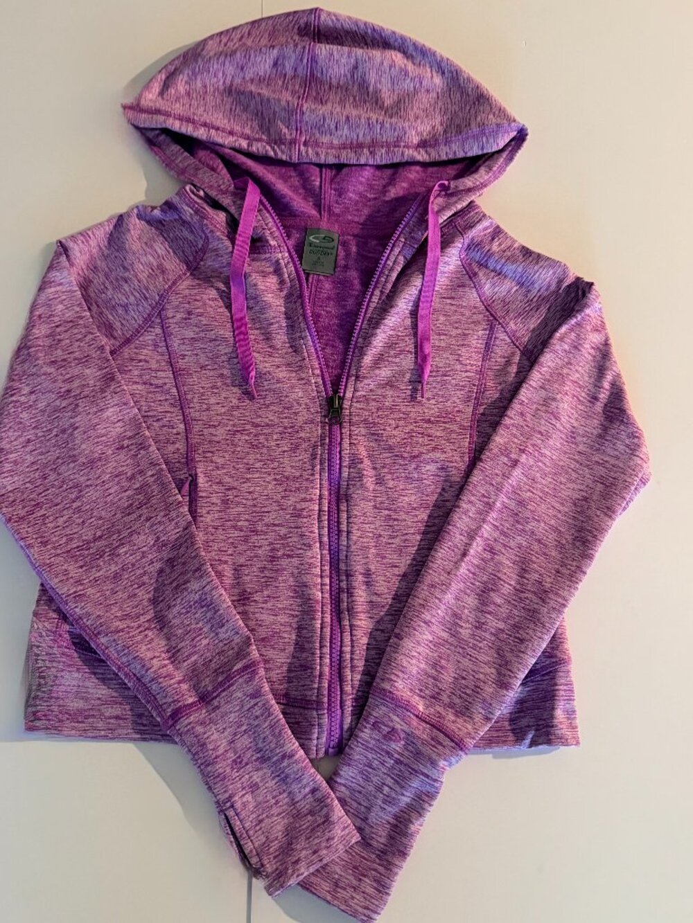 Champion C9 Duo Dry Wms Purple Heather Zip Hoodie Jacket Activewear Gym Yoga Sm